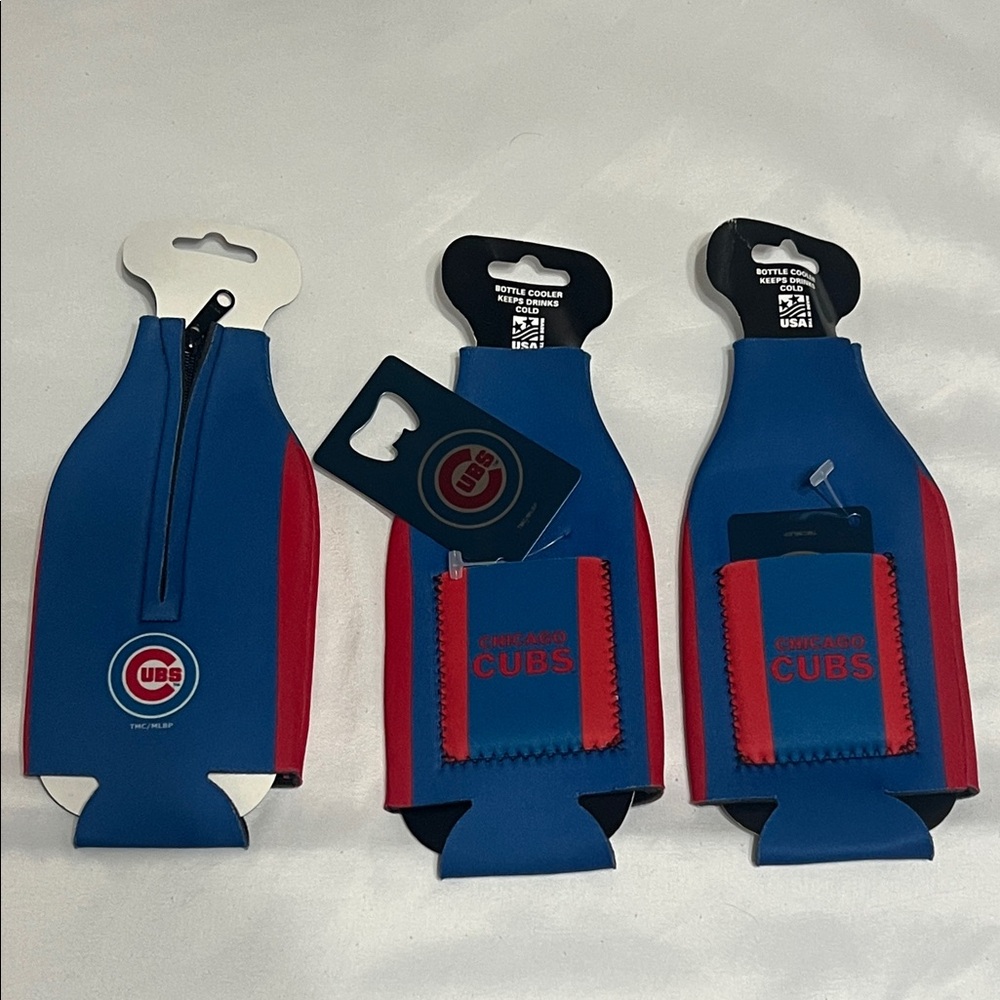 Chicago Cubs Bottle Cooler cozie  Set(3)